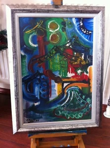 Pintura al óleo hecha a mano, decoración de vida, decoración de arte de pared, pintura original, regalo único - Imagen 1 de 4