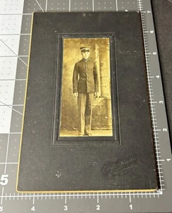 1900s Handsome Military Man Uniform in Vancouver WA Antique Studio PHOTO - Picture 1 of 4