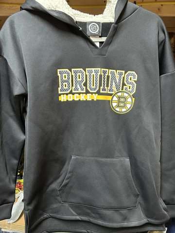 Boston Bruins Sweatshirt Youth XL Boys Black NHL Hockey Pullover Hoodie Cover