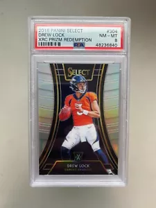 Panini Select Drew Lock #304 XRC 2018 Prizm Redemption Broncos PSA 8 - Imagen 1 de 1