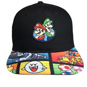 SUPER MARIO LUIGI Boys Youth Graphic Baseball Cap Snapback Gamer Hat Ages 4-12 - Picture 1 of 12