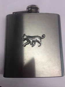 Border Collie PP-D21 Hund Englisch Zinn 6 Unzen Edelstahl Flachmann   - Bild 1 von 1