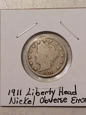 1911 V Nickel Planchet Defect Obverse  - Image 1 of 4