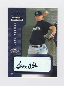 2002 Select Rookies and Prospects #37 Gene Altman Auto Milwaukee Brewers - Bild 1 von 2