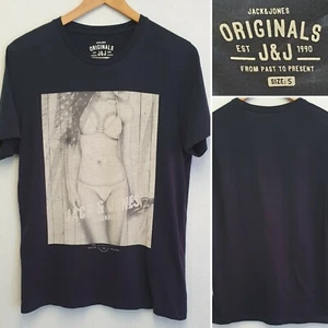 JACK & JONES ORIGINALS JORSHOT TEE NAVY BLUE T-SHIRT TOP SIZE S SMALL - Picture 1 of 6
