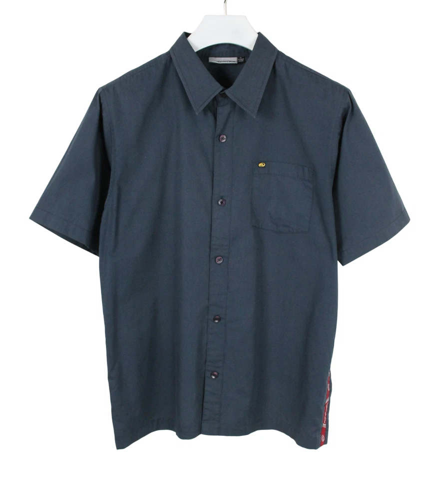 Quiksilver Shirt Men M Short Sleeved Pockets Spread Collar Logo Edge - Image 1 of 4