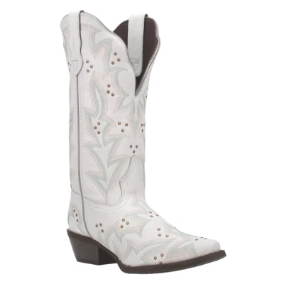 52419 Laredo Ladies Adrian Snip Toe Western Cowboy Boot - White NEW - Изображение 1 из 4