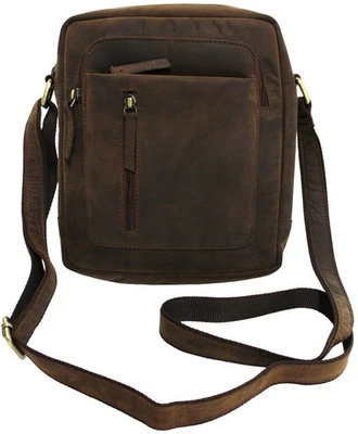Quality Full Grain Hunter Leather Shoulder / Crossbody Bag. - Image 1 of 4