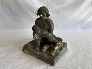 Simon "Si" Gordon (1908-1961) scultura in gesso madre e bambino - Foto 1 di 8