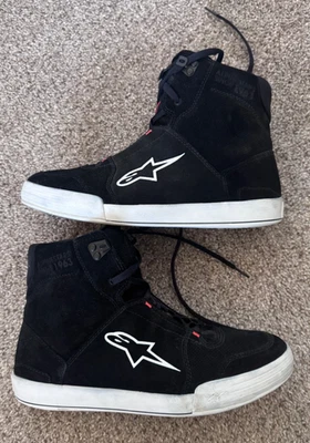 Alpinestars Chrome Black Gray Red Shoes size 9 - Lightly Worn - Image 1 of 4