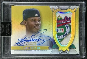 1/1 KEN GRIFFEY JR. 2024 TOPPS DYNASTY GAME-USED MLB LOGO PATCH AUTO TAG GOLD - Picture 1 of 2