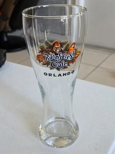 Rainforest Café Orlando Collectible Pilsner Beer Glass Florida - 8.5" Height EUC - Picture 1 of 4