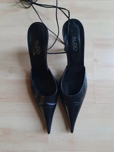 Absolut Außergewöhnliche Spitze-Riemchen-um-den-Knöchel Schuhe, Aldo, Gr. 36, ⚫️ - Bild 1 von 12