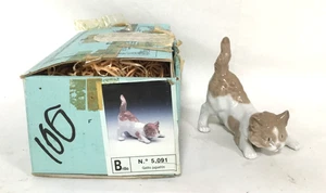 Lladro 5091 Playful Cat Porcelain Figurine w/ Original Box – Retired - Picture 1 of 12