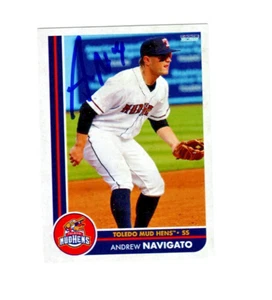 Andrew Navigato 2025 Toledo Mud Hens signed autograph baseball card e - Picture 1 of 2