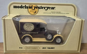 Y 5 1927 Talbot Wrights Models of Yesteryear Matchbox in I Box - Bild 1 von 2