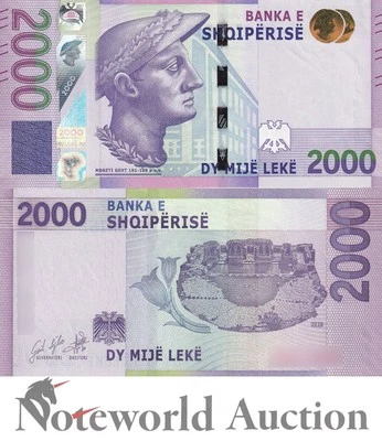 ALBANIA 2000 Leke 2020 P 79a UNC - Image 1 of 3