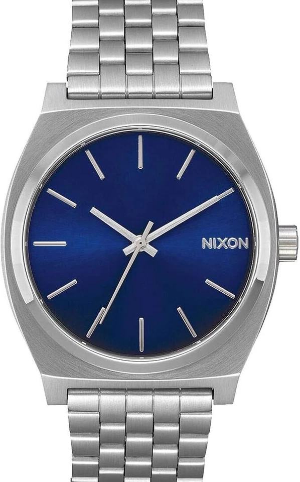 Nixon Time Teller A045-1258-00 Men's 37mm Quartz Blue Sunray Stainless 100M WR - Image 1 of 1