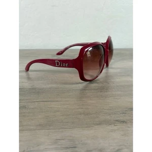 Christian Dior Glossy 1 N5BX4 Optyl Red Oversized Women's Sunglasses EUC - Picture 1 of 6