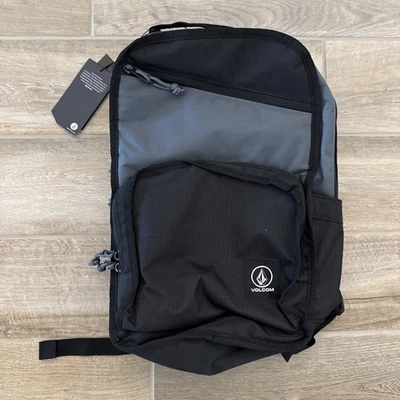 VOLCOM  HARDBOUND Backpack Black Grey One Size Zipper Bookbag - Image 1 of 3