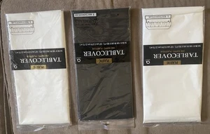 3 Plastic AMSCAN Table Cloths 54”x108” Two White, One Black - Picture 1 of 7