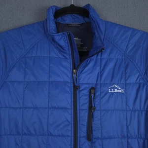 LL Bean PrimaLoft Packaway Jacket Mens XL Blue Lightweight Outdoor Full Zip - Picture 1 of 11