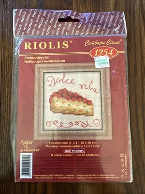 Kit de punto de cruz contado Riolis DOLCE VITA #1254 sellado 2011 Foto 1 de 2