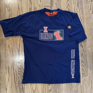 Starter University Of Illinois Fighting Illini L Mens T Shirt Vinatge 90s - Picture 1 of 9