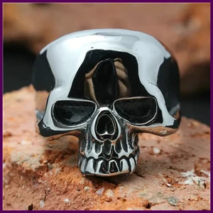 Anillo Cabeza Calavera Acero Inoxidable Acantilado Burton Alta Calidad Metal Pulido Calavera 3 - Imagen 1 de 24