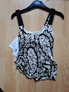 MaxMara black & white sleeveless top size S New - Picture 1 of 6