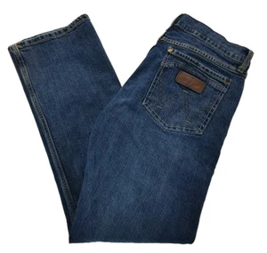 Wrangler Men’s 32x32 (33×31) Retro Slim Fit Bootcut Denim Blue Jeans - Picture 1 of 9