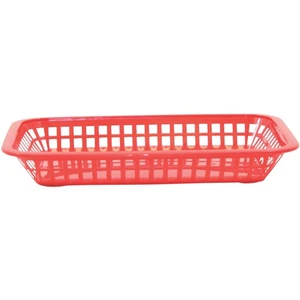 TableCraft 1077R Grande Red 10-3/4 Platter Basket - Dozen" - Picture 1 of 5