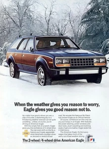 1985 American Eagle: Reason to Worry, Snow Vintage Print Ad - Picture 1 of 1