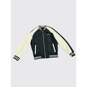Michael Kors Navy Blue/White Full Zip Varsity Jacket Men’s Size Large - Picture 1 of 4