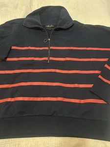 french terry brand new long sleeve top stripe medium - Picture 1 of 7