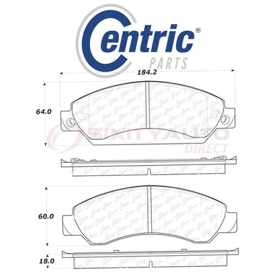 Centric C-TEK Metallic Disc Brake Pads for 2007 Chevrolet Avalanche 5.3L ou Foto 1 de 4