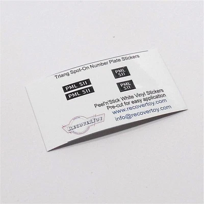Triang Spot-On Number Plates PML511 Sticker Set - Image 1 of 4