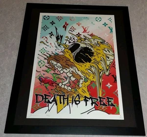 DEATH NYC ltd ed signed GERAHMT Kunstdruck 45x32cm Homer Simpson Matt Gondek - Bild 1 von 3