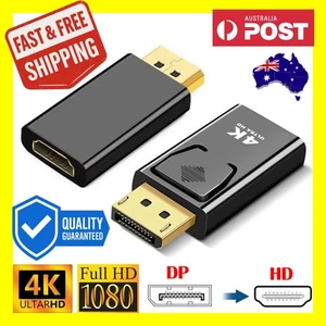 Display Port to HDMI Male Female Adapter Converter Connector 4K Displayport DP - Picture 1 of 9