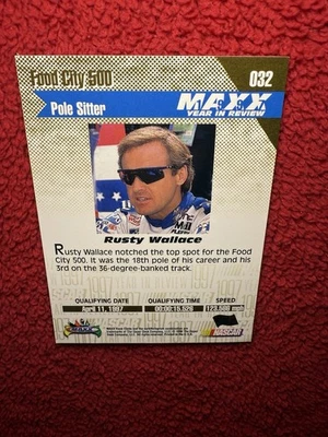 Vintage 1998 Rusty Wallace Maxx Upper Deck Nascar Auto Trading Card 032 - Image 1 of 4