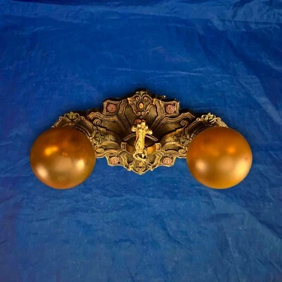 Rewired Nice Single Flush Two Socket light Fixture beautiful Finish 17C - Image 1 of 4