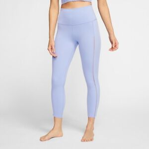 Nike Yoga Luxe Infinalon Ribbed 7/8 Leggings Women's Small Purple CJ3663-569