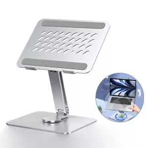 Laptop Stand Ergonomic Aluminum Portable Adjustable Height Laptop Holder Silver - Picture 1 of 14