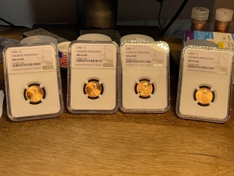 2000 "CHEERIOS' Lincoln 1c, NGC Graded MS 65 RD Cover