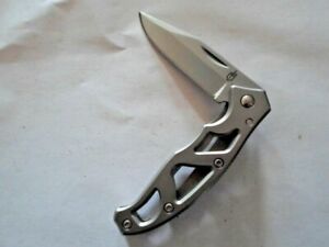 Gerber Paraframe pocket knife, silver, drop point, plain edge, 2.25'' blade 
