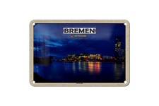 Metallic Panel Cities Bremen Germany Weserstadion 18x12 CM Deco Plate