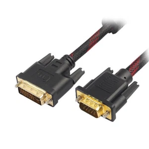 F67C DVI To VGA Connection Cable DVI 24+5 Plug 15pin Plug Cable - Picture 1 of 8