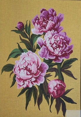 Needlepoint tapestry painted canvas 14.883 - Flowers (18"x24") GobelinL - Image 1 of 3