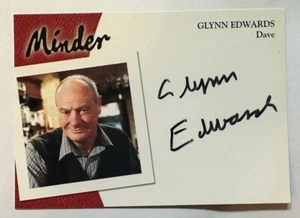 MINDER: GLYNN EDWARDS como DAVE HARRIS TARJETA DE AUTÓGRAFO ESTRICTAMENTE TINTA A3 - Imagen 1 de 2