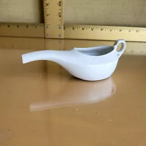 Antiker Brei Futterautomat Invalide Baby Säugling Medizin Tasse Keramik Pap Boot Vintage - Bild 1 von 10